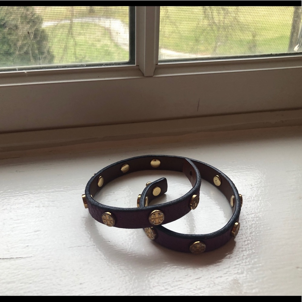 Tory Burch Purple and Gold Wrap Bracelet